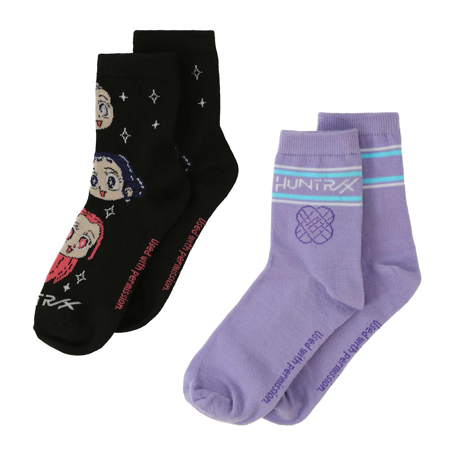KPOP Demon Hunter - Branded Girls Mid-Crew Socks 2-Pack