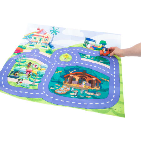 Megamat™ Felt Racetrack 31.5in x 27.5in - Bluey