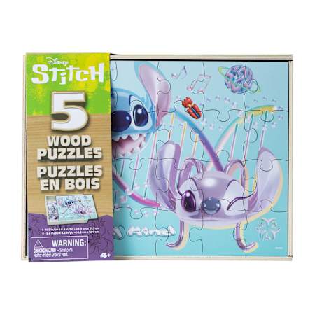 Disney Stitch Wood Puzzle 5-Pack