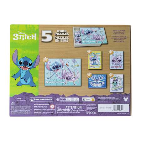 Disney Stitch Wood Puzzle 5-Pack