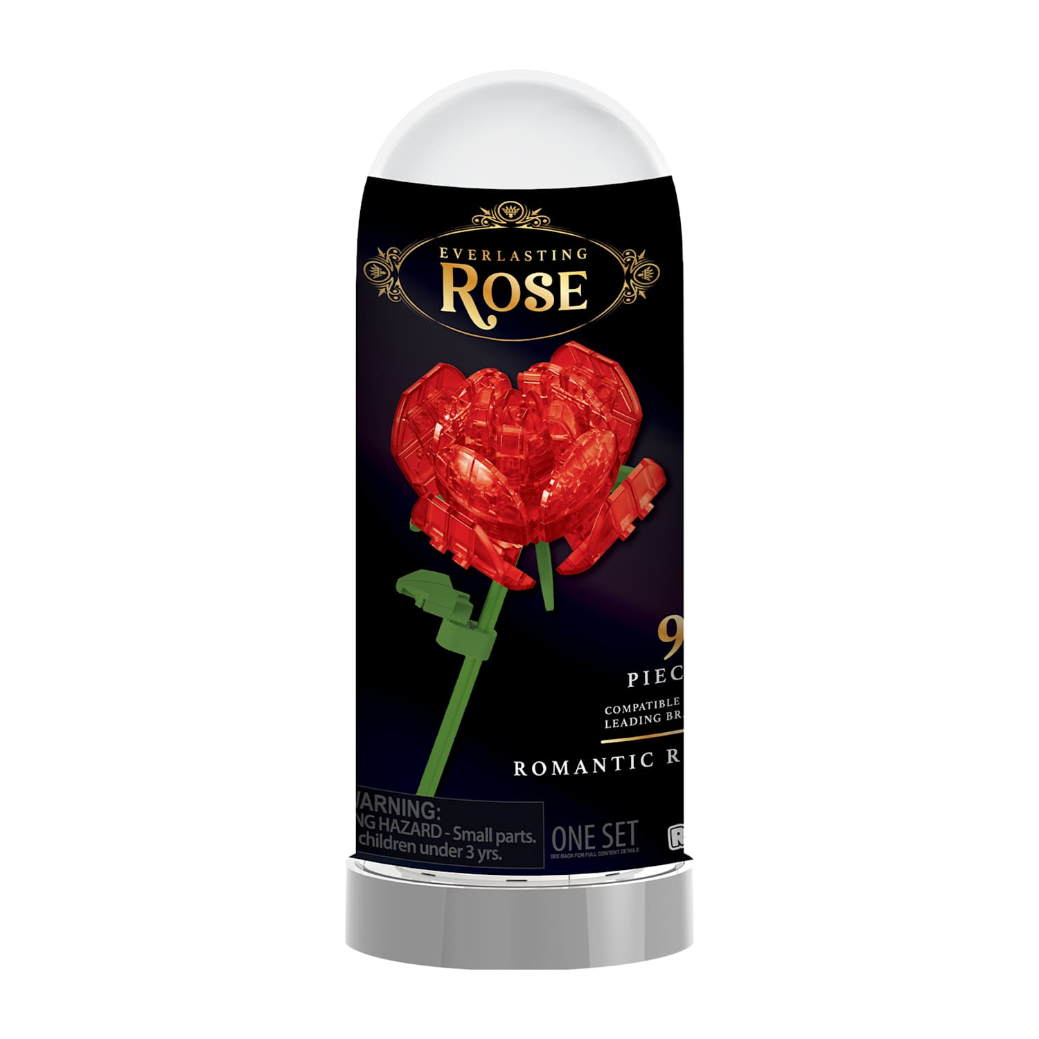 Buildable Everlasting Rose In A Dome Set - Building Blocks