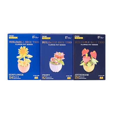 Succulent Buildable Brix Trio 3-Pack