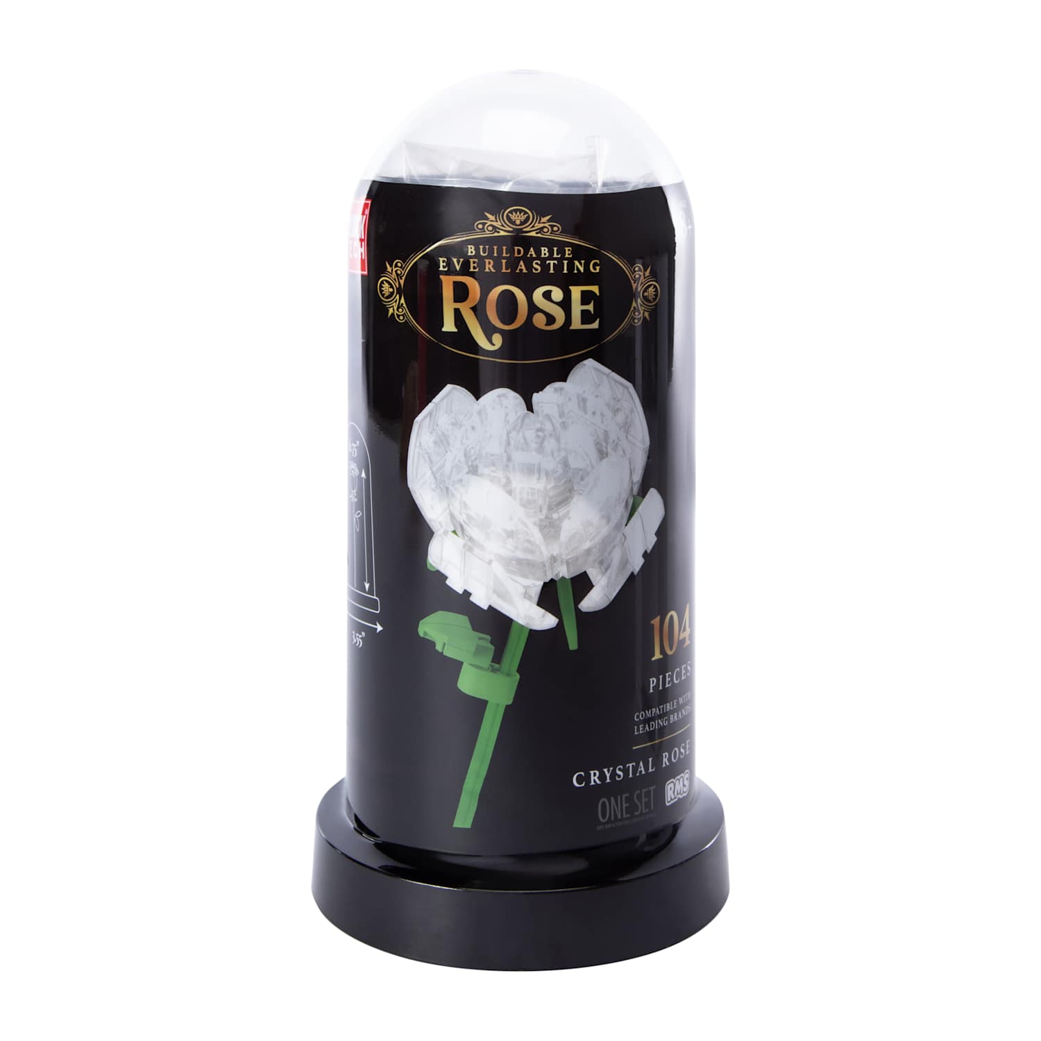 Buildable Everlasting Rose In A Dome Set - Building Blocks