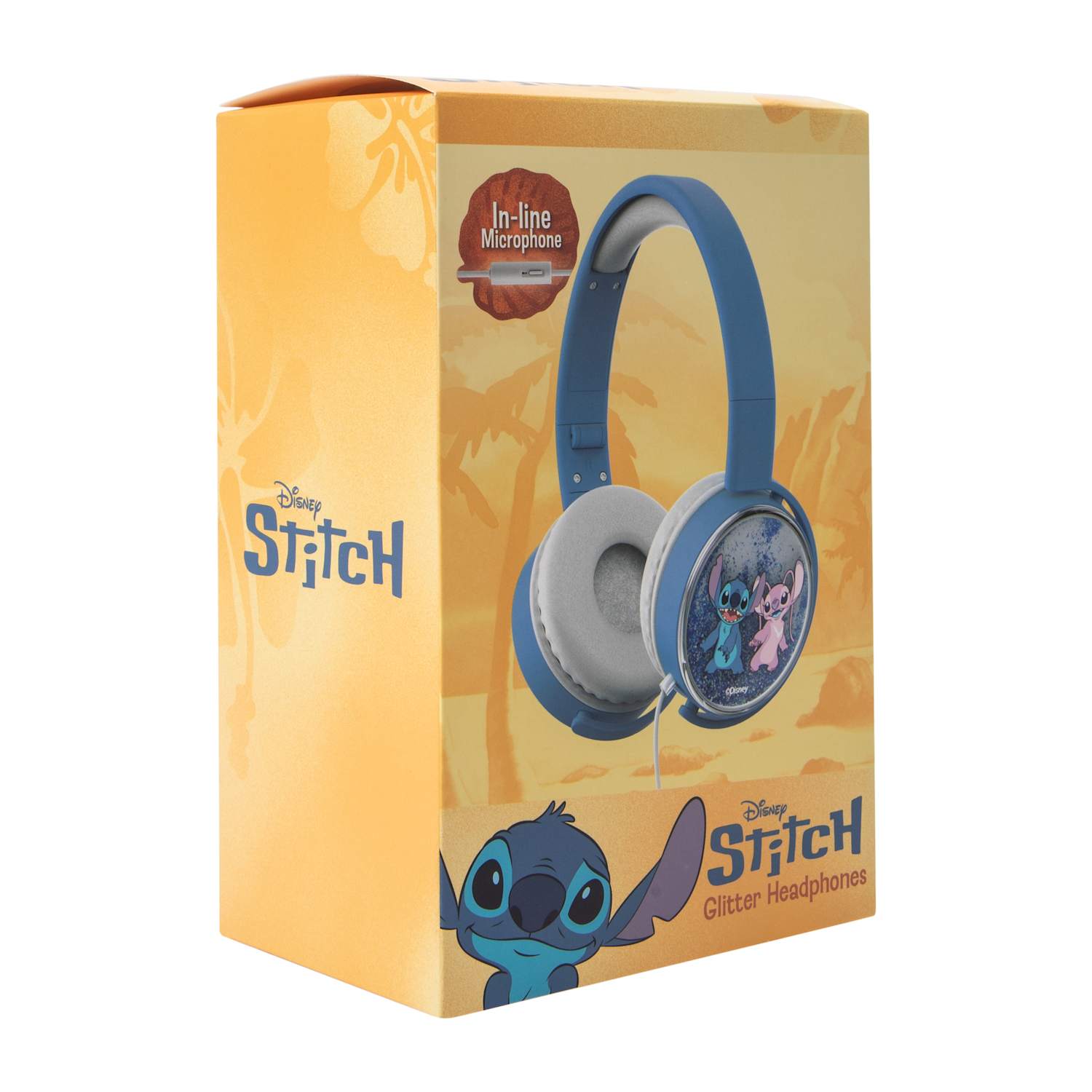 Disney Stitch Wired Glitter Headphones