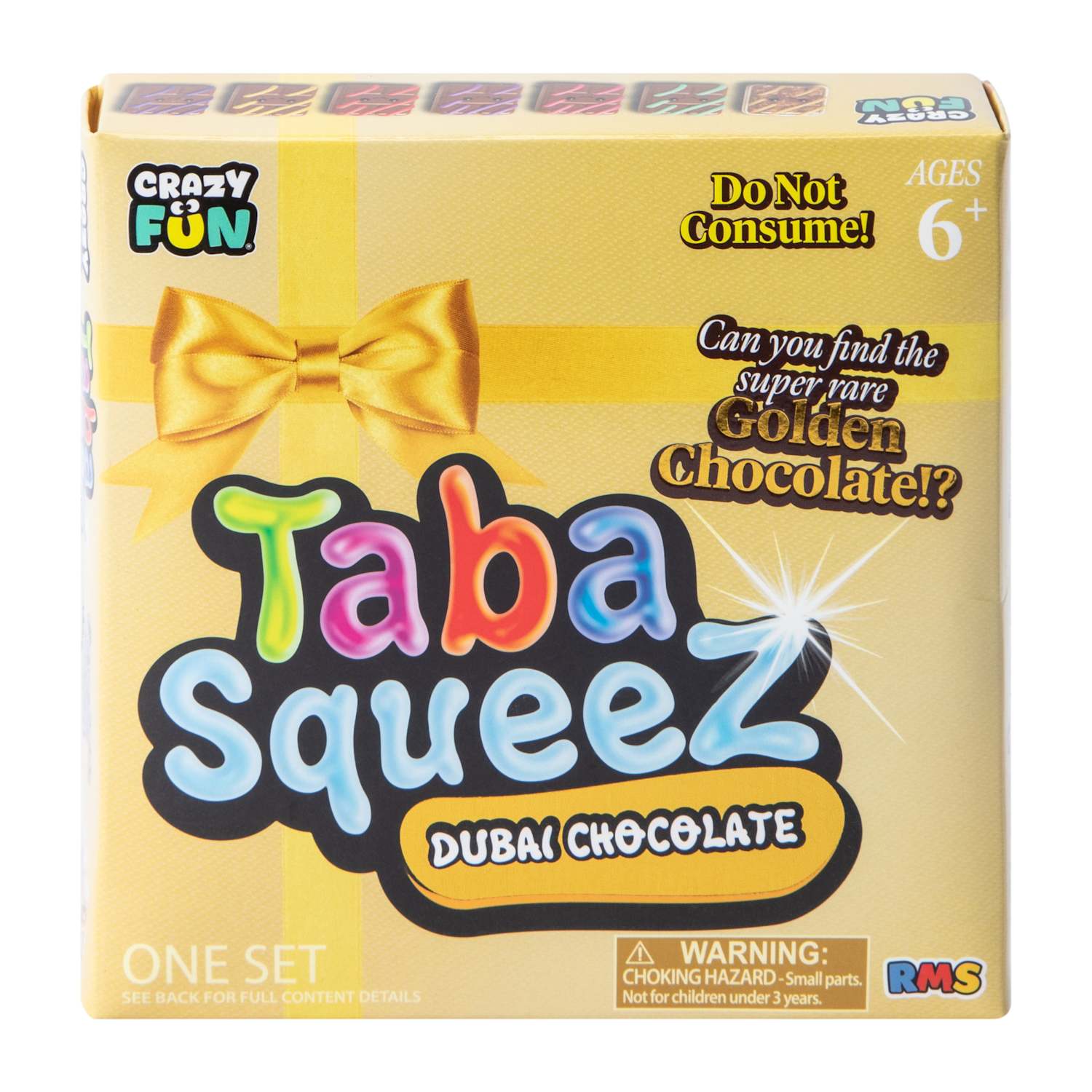 Taba Squeez Mystery Dubai Chocolate Squishy Set - Viral Golden Chocolate (Styles May Vary)