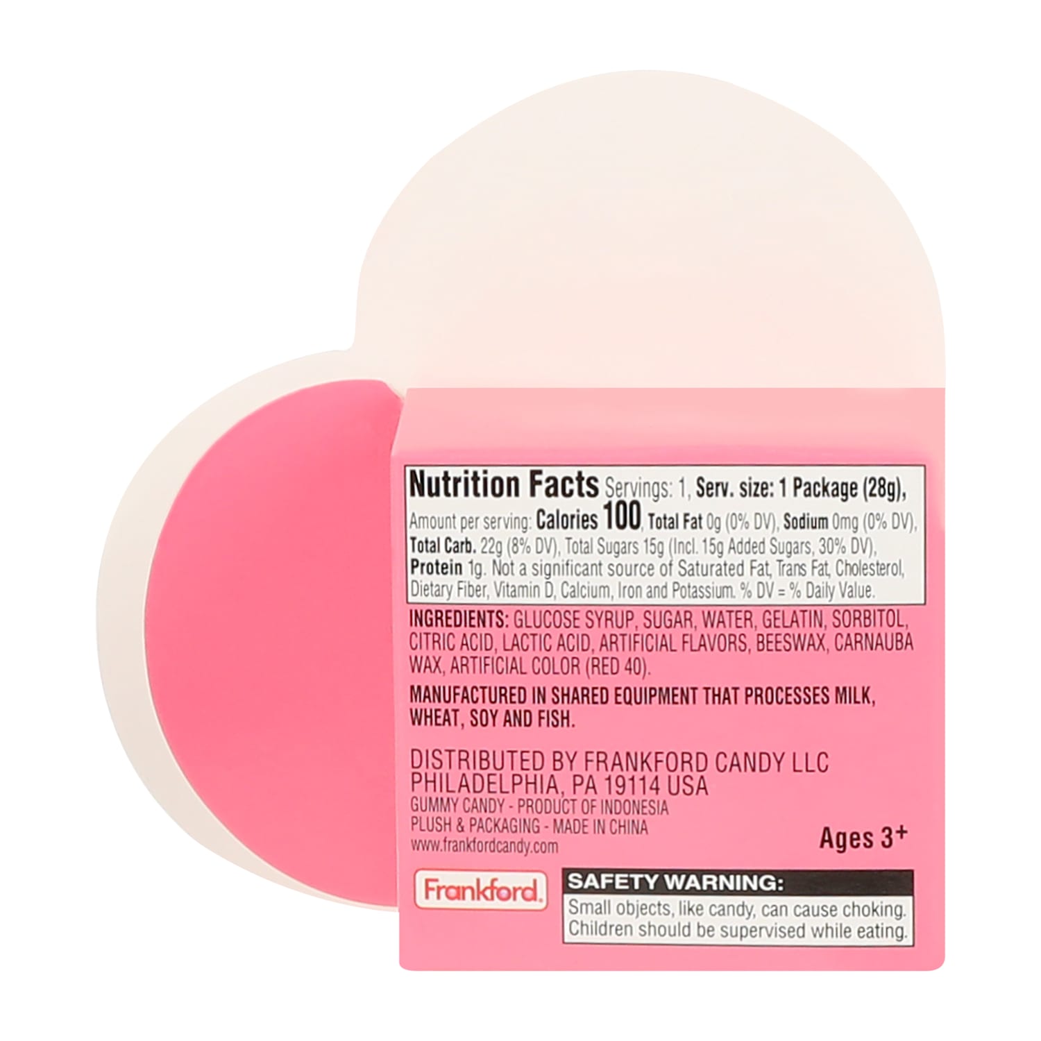 I Love You Berry Much! With Gummy Candy 1oz - Strawberry Plushie