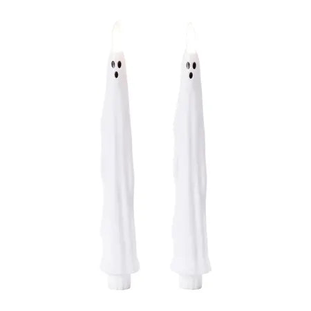 LED Ghost Tapered Candles 2-Pack