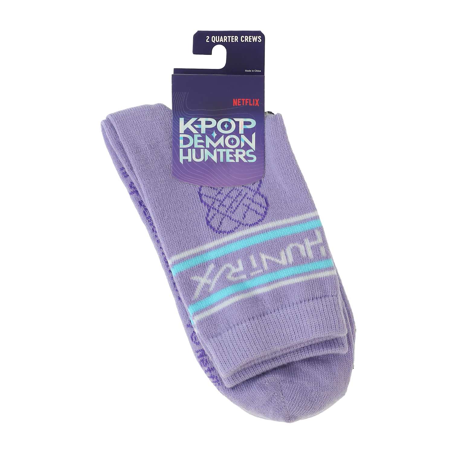 KPOP Demon Hunter - Branded Girls Mid-Crew Socks 2-Pack