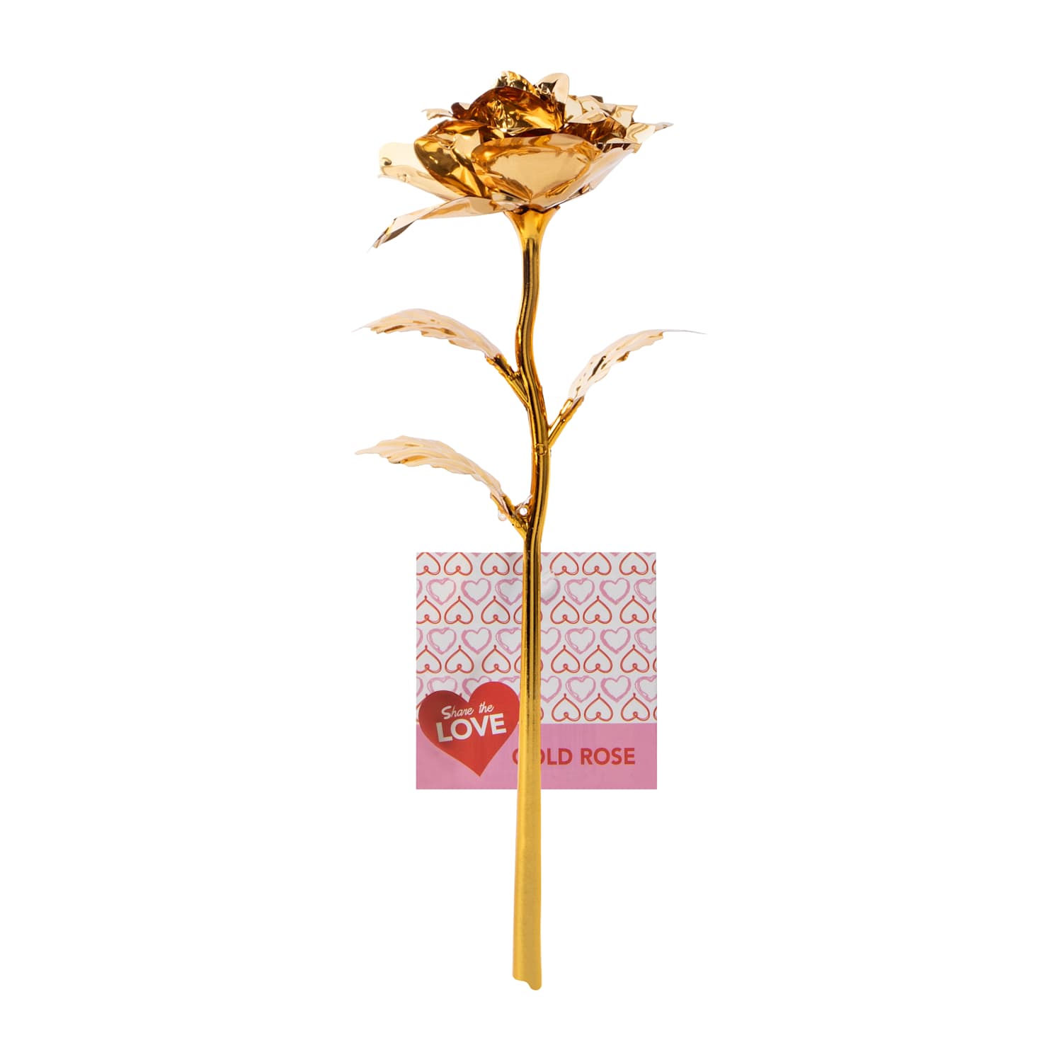 Elegant faux gold rose with metallic finish, a luxury eternal rose gift perfect for Valentine’s Day, anniversaries, and romantic decor by LFG Energy Club