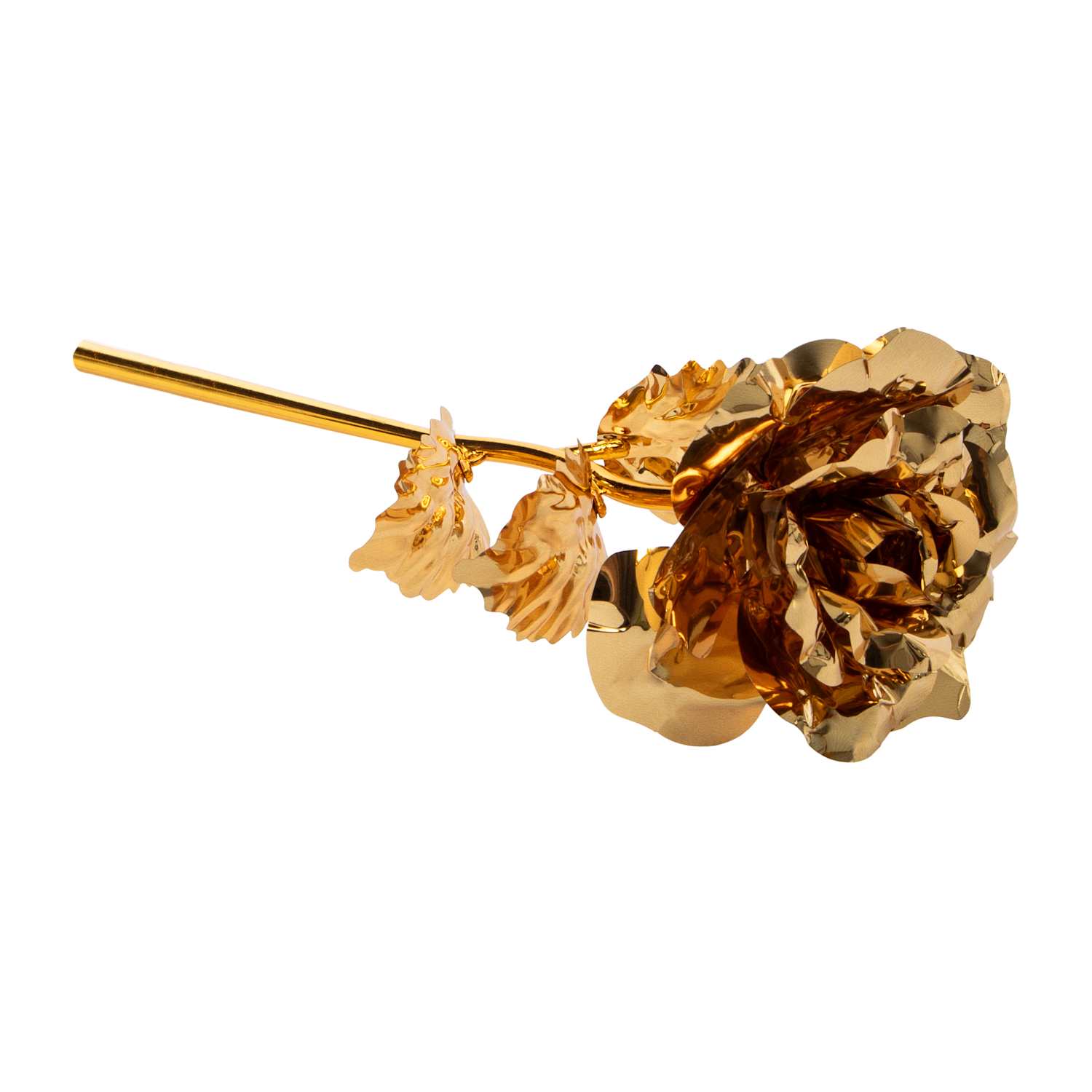 Elegant faux gold rose with metallic finish, a luxury eternal rose gift perfect for Valentine’s Day, anniversaries, and romantic decor by LFG Energy Club