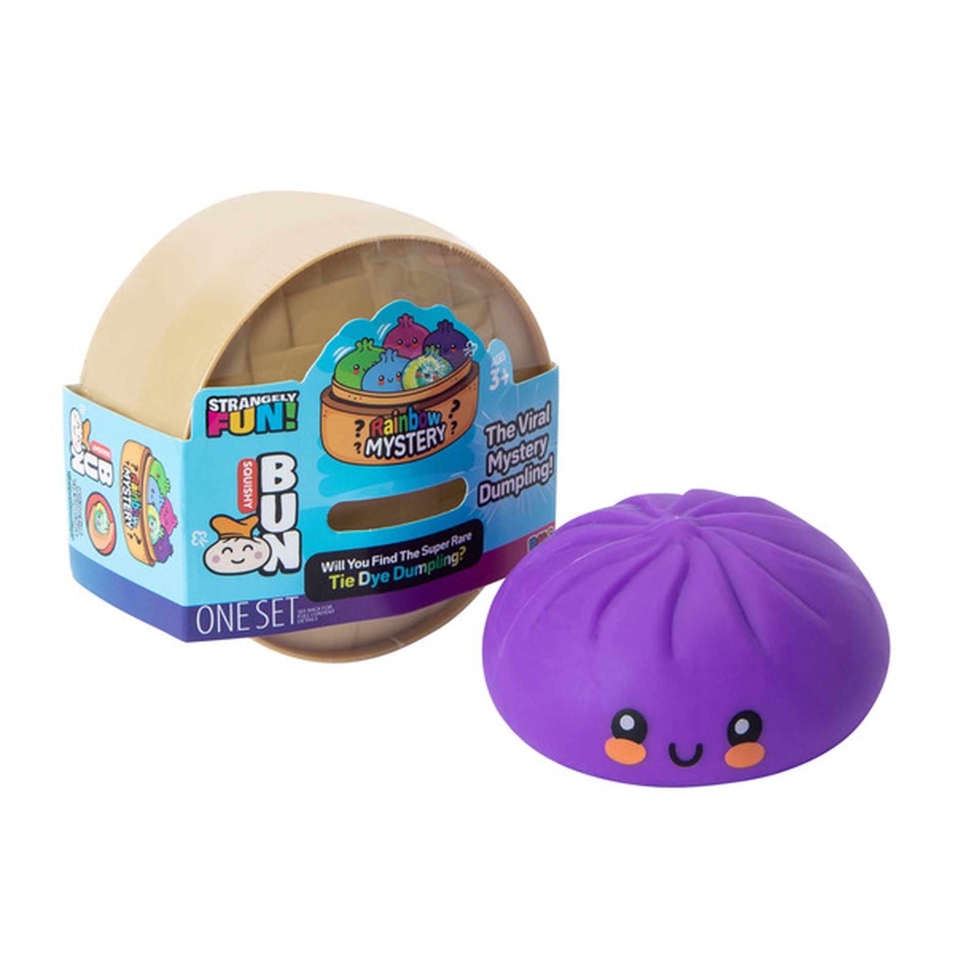 Crazy Fun® Viral Rainbow Tie Dye Colors Mystery Squishy Bun Set