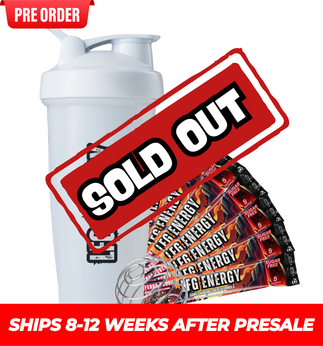 LFG Energy Inferno Punch Stick Pack Bundle with Shaker – Sugar-Free, 5 Calories, Game-Changing Energy Formula for Gamers and Athletes – Focus, Eye Health, Nerve Support – Convenient Single-Serving Packs with Shaker