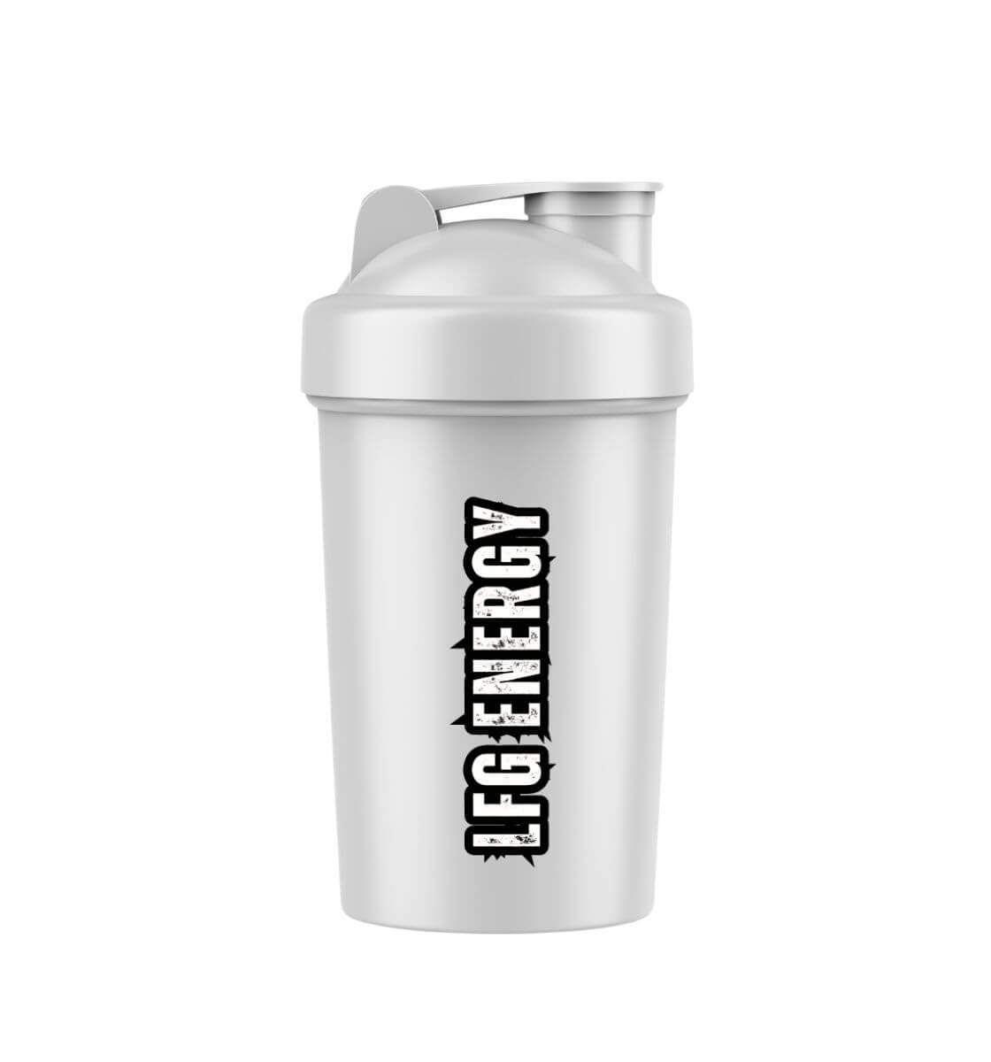 A sleek 16oz LFG Energy Shaker bottle with a leak-proof lid, designed for mixing energy drinks. Perfect for gamers and fitness enthusiasts, helping you stay fueled and hydrated. BPA-free and durable for everyday use.