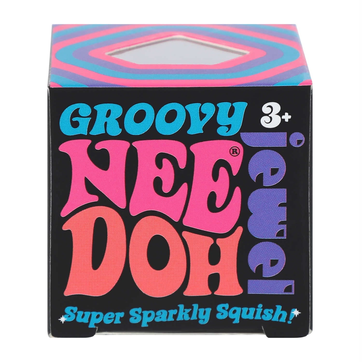 NeeDoh Teenie Groovy Jewel sparkly squish toy with a gemstone design for sensory play, stress relief, and satisfying fidget fun at LFG Energy Club.