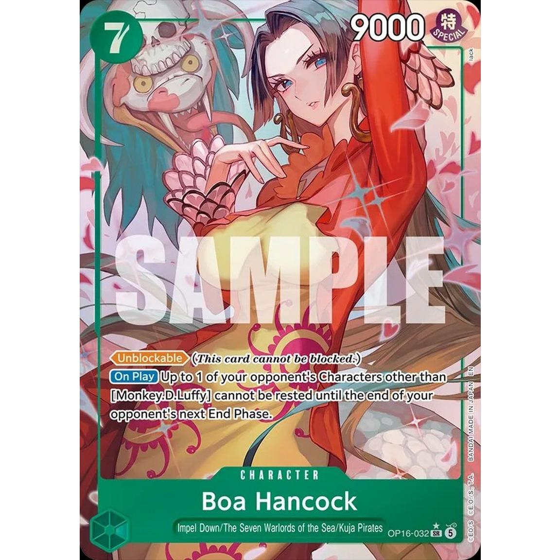 Boa Hancock OP16-032 Super Rare sample card from One Piece The Time of Battle