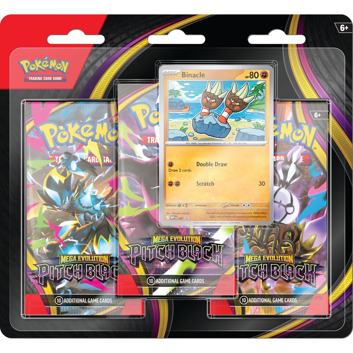Pokemon Trading Card Game: Pitch Black Three-Booster Blister (Styles M