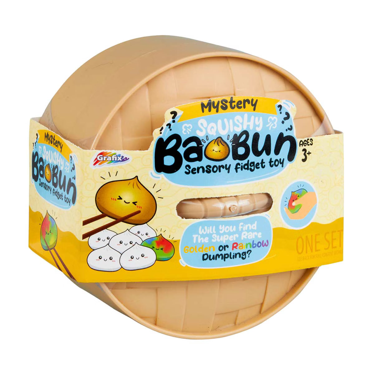 PREORDER Viral Mystery Squishy Bao Buns - Viral Gold or Rainbow Dumpling (Styles May Vary)