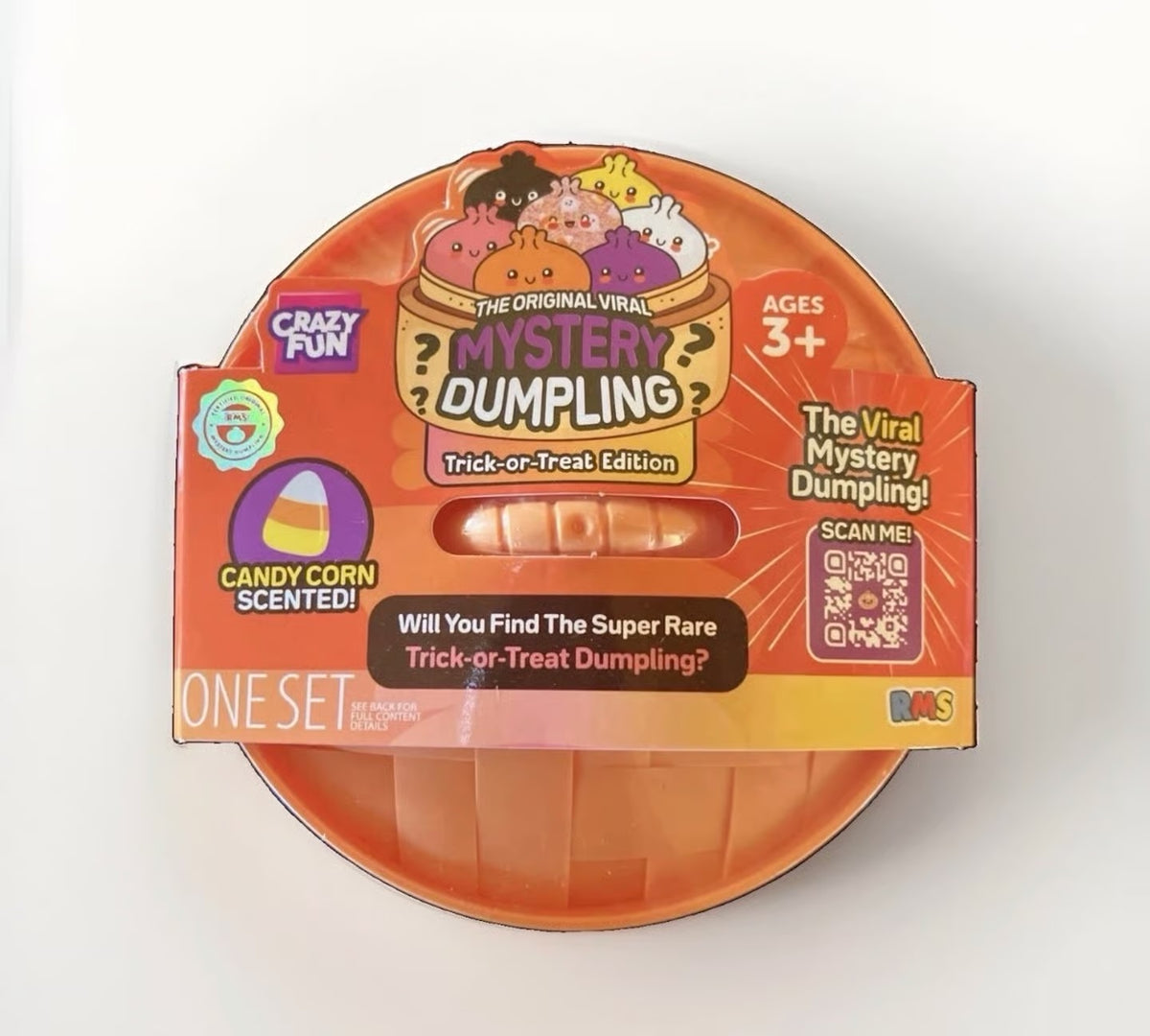 Crazy Fun® Viral Trick or Treat Candy Corn Scented Mystery Dumpling Squishy Bun Set - Trick or Treat
