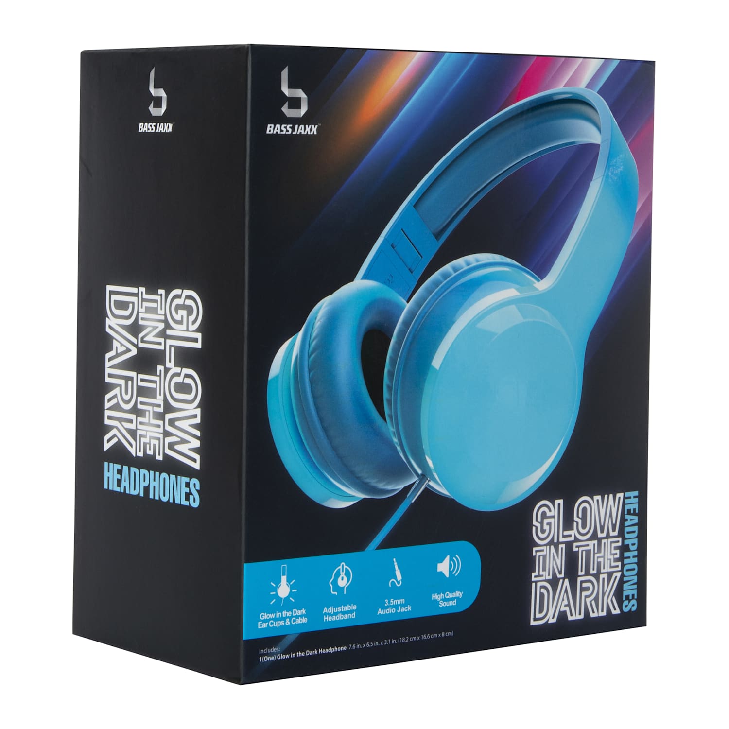 Glow in The Dark Wired Headphones - Blue