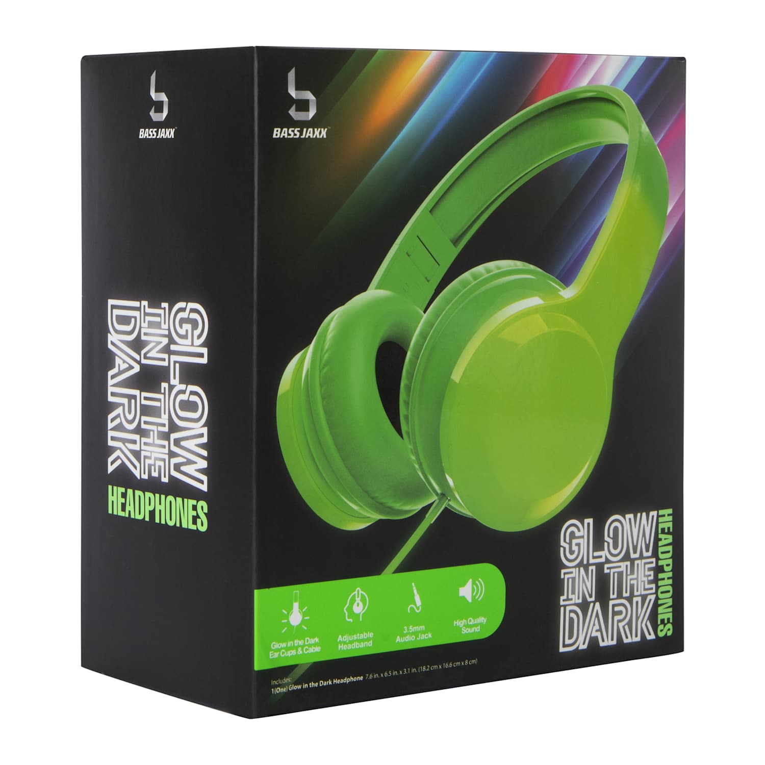 Glow in The Dark Wired Headphones - Green