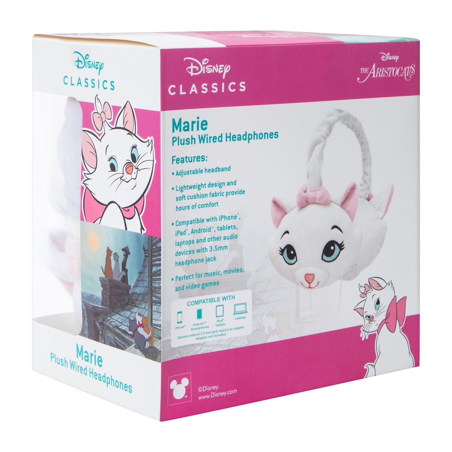 Disney Classics Marie Plush Wired Headphones