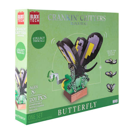 Block Tech® Crankin' Critters Block Bugs Set - Butterfly