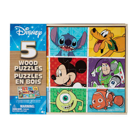 Disney Wood Puzzles 5-Pack
