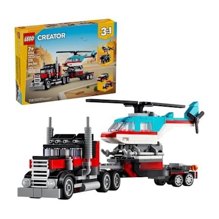 Lego® Creator™ 3-In-1 Flatbed Truck With Helicopter Building Toy