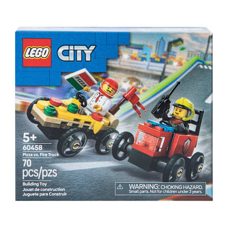 Lego® City Pizza Vs. Fire Truck Building Toy