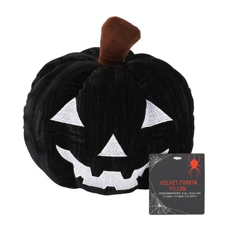 Halloween Velvet Jack-O’-Lantern Pumpkin Pillow