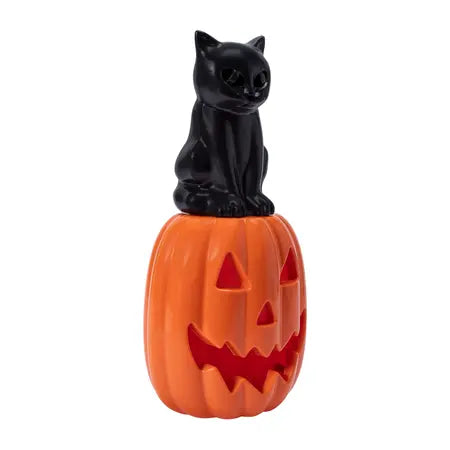 Halloween LED Cat Pumpkin Décor