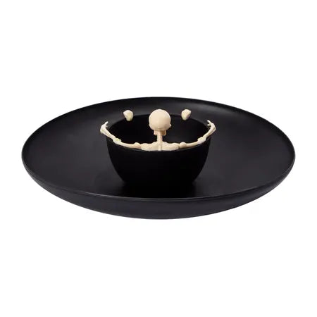 Halloween Skeleton Chip and Dip Serving Tray – Black