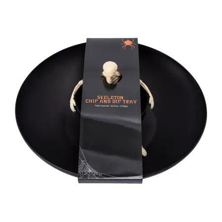 Halloween Skeleton Chip and Dip Serving Tray – Black