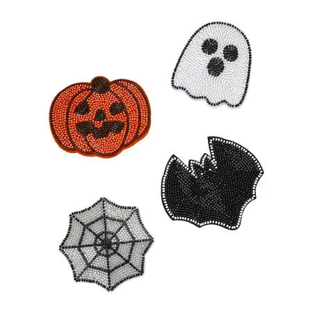 Halloween Beaded Coasters 4-Pack