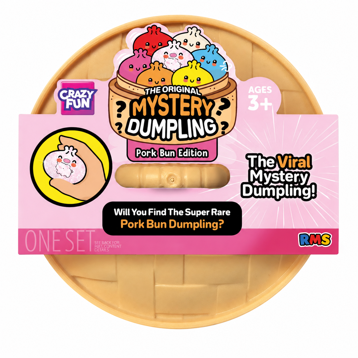 Crazy Fun® Viral Rainbow Pork Bun Mystery Dumpling Squishy Bun Set - Pork Bun