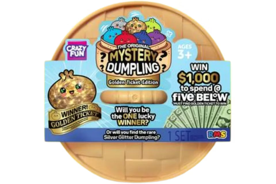 Crazy Fun Original Mystery Dumpling Golden Ticket Edition squishy surprise toy with colorful dumpling characters and a chance to find the ultra rare golden dumpling. Sold by LFG Energy Club
