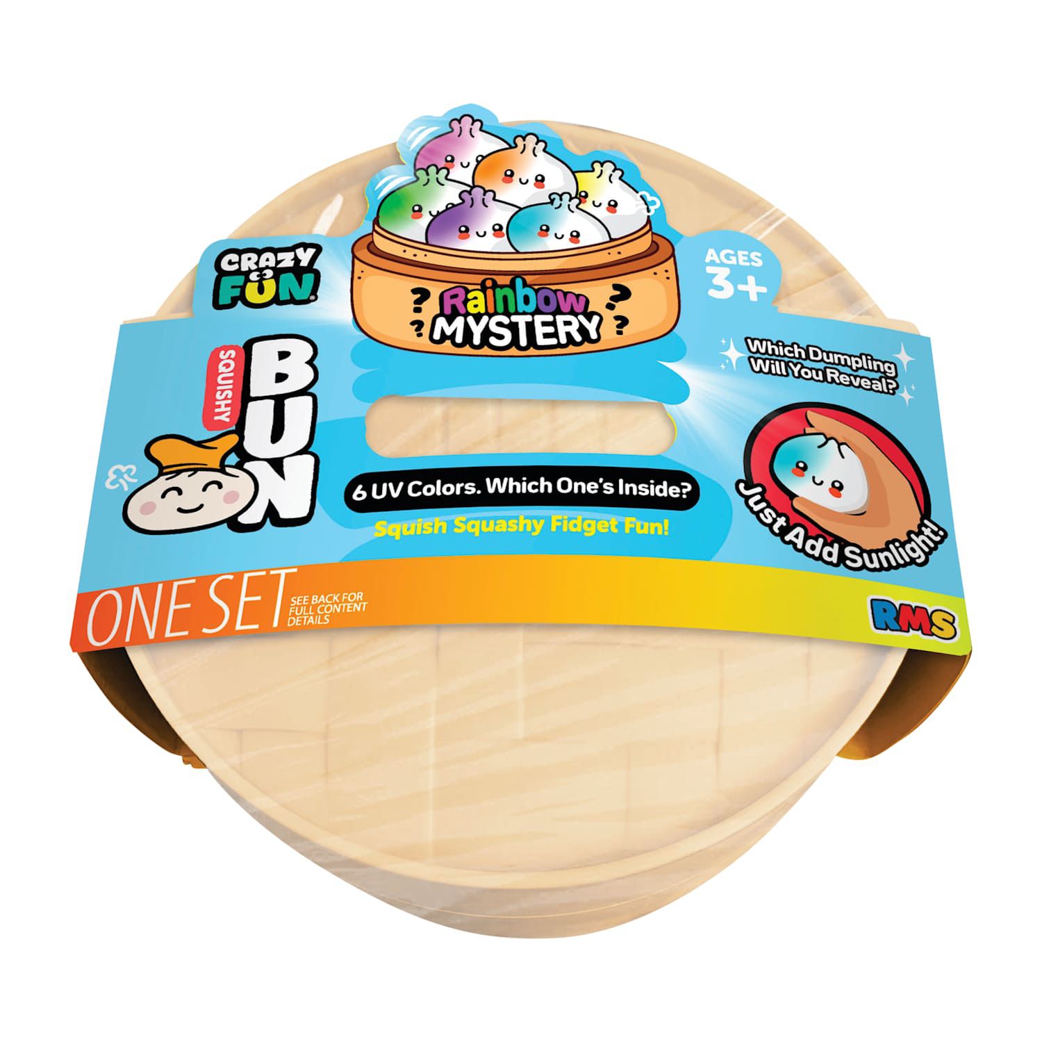 Crazy Fun UV Rainbow Mystery Squishy Dumpling Bun. Squish Squashy Fidget Fun