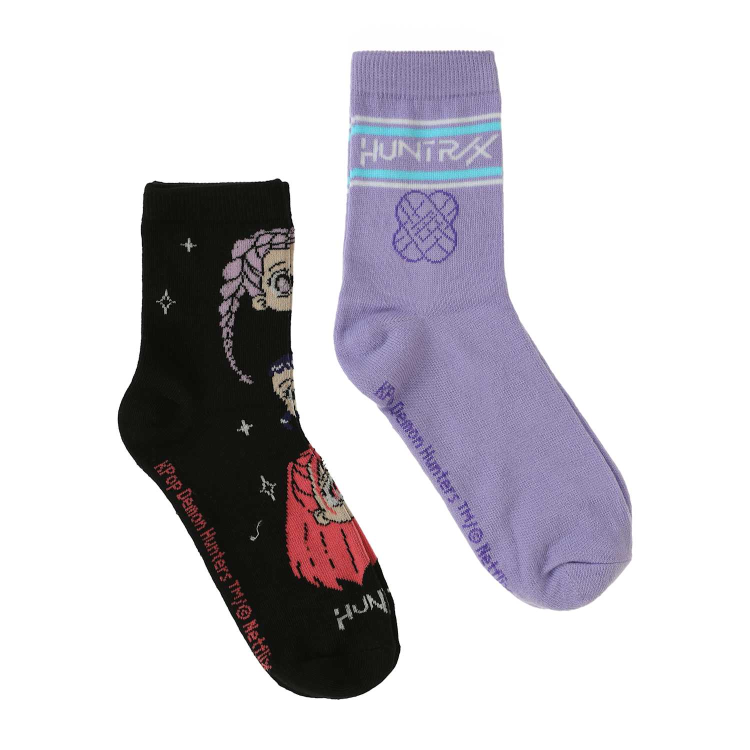 KPOP Demon Hunter - Branded Girls Mid-Crew Socks 2-Pack