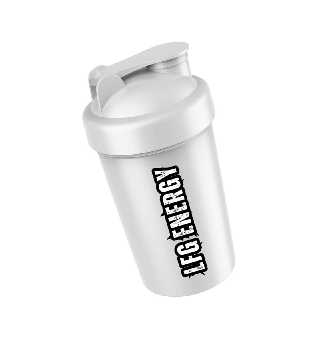 A sleek 16oz LFG Energy Shaker bottle with a leak-proof lid, designed for mixing energy drinks. Perfect for gamers and fitness enthusiasts, helping you stay fueled and hydrated. BPA-free and durable for everyday use.