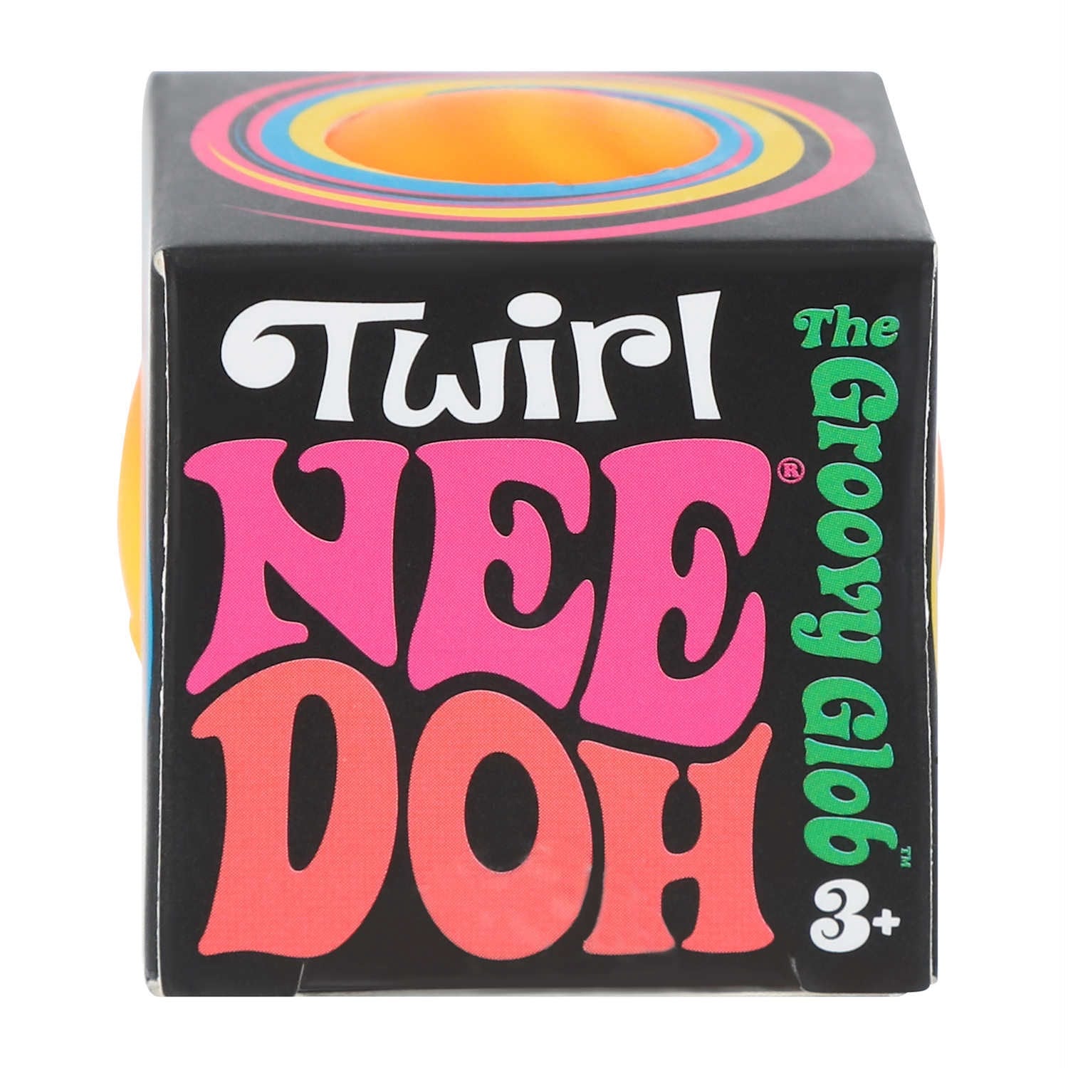 NeeDoh Twirl Groovy Glob sensory fidget toy designed for squeezing, calming, focus, and tactile stress relief from LFG Energy Club.