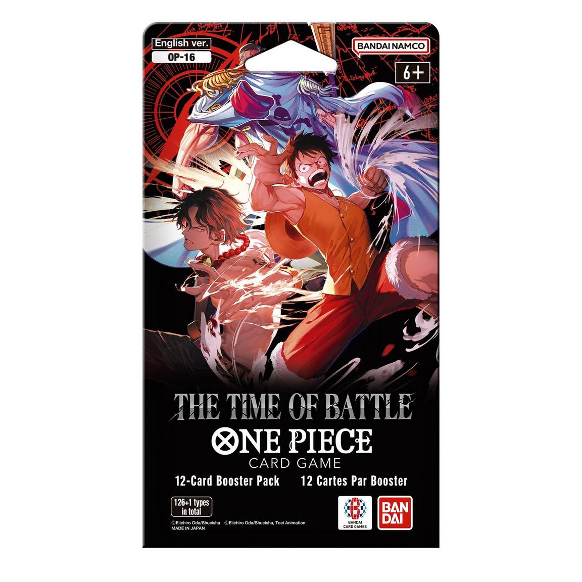 One Piece card game booster pack packaging with anime characters on a white background at LFG Energy Club