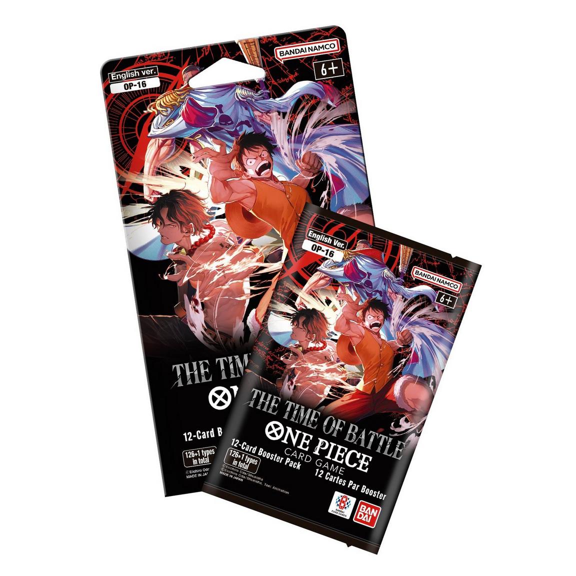 One Piece OP-16 The Time of Battle English sleeved booster pack with 12 cards at LFG Energy Club