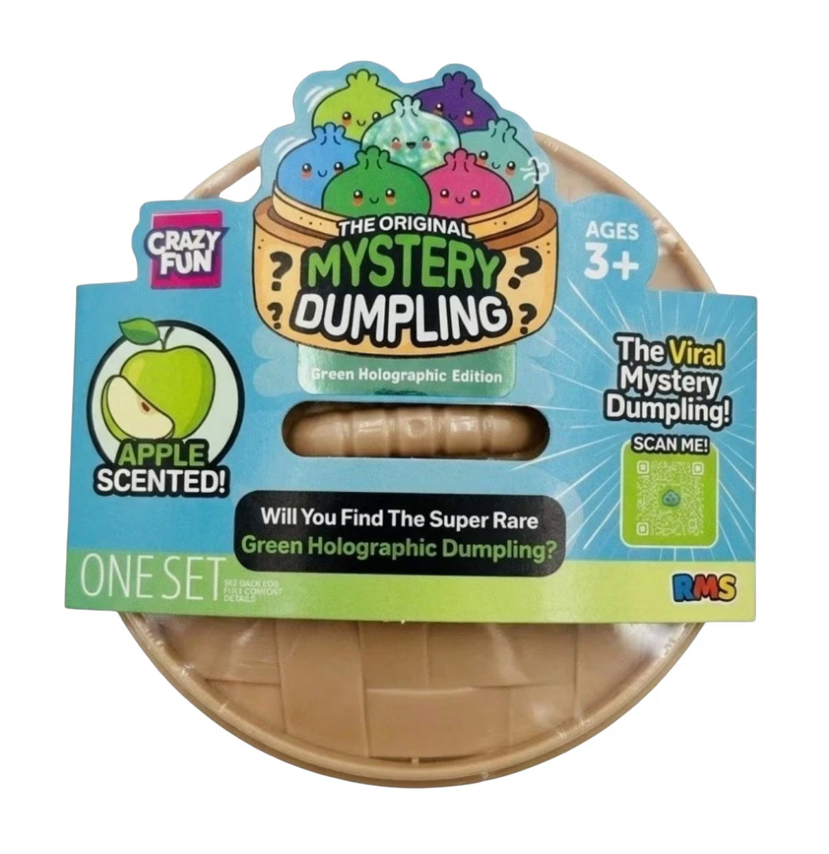 Rainbow Mystery Squishy Bun - Viral Green Holographic Dumpling