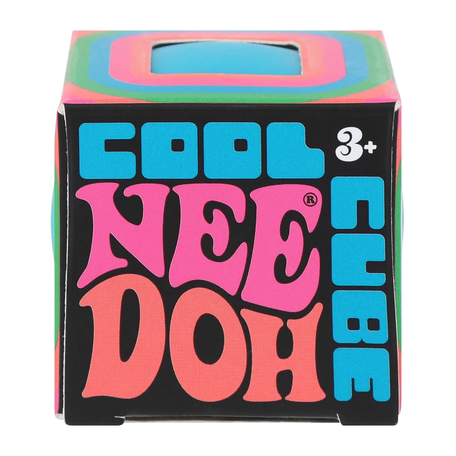 Schylling Cool Nee Doh Nice Cube squishy sensory fidget toy in bright colorful box packaging, perfect for stress relief and tactile play, sold by LFG Energy Club.